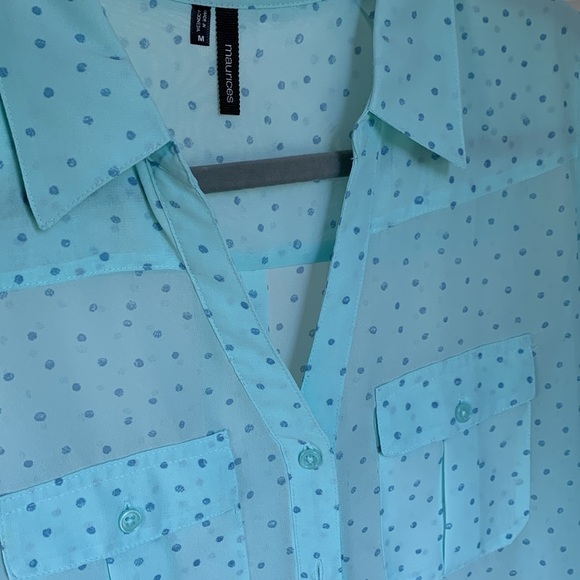 {Maurices} polka dot sheer blouse - Picture 2 of 3